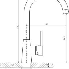 Смеситель MS-014 в Александровском - alexsandrovskoe.mebel24.online | фото 2