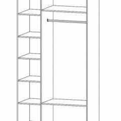 ГАММА Спальный гарнитур (модульный) дуб вотан в Александровском - alexsandrovskoe.mebel24.online | фото 13