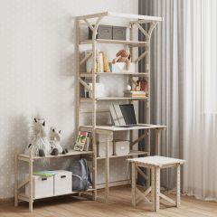 Стеллаж+стол со стойкой Конструктор Арт.СRСт2-1 в Александровском - alexsandrovskoe.mebel24.online | фото 4