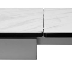 Стол BELLUNO 160 MARBLES KL-99 Белый мрамор матовый, итальянская керамика/ белый каркас, ®DISAUR в Александровском - alexsandrovskoe.mebel24.online | фото 7