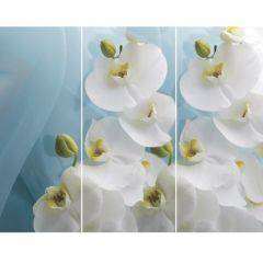 Стол Бостон-3 (Белая Орхидея) 1100/1420*700, опора Брифинг в Александровском - alexsandrovskoe.mebel24.online | фото 2