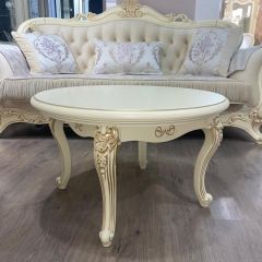 Стол журнальный круглый Мона Лиза (крем) в Александровском - alexsandrovskoe.mebel24.online | фото 4