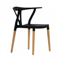Стул Barneo N-218 Wishbone интерьерный кухонный черный в Александровском - alexsandrovskoe.mebel24.online | фото 1