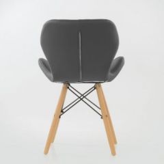 Стул Barneo N-42 Perfecto PU серый в Александровском - alexsandrovskoe.mebel24.online | фото 3