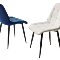 Стул CHIC BLUVEL-86 NAVY BLUE / черный каркас М-City в Александровском - alexsandrovskoe.mebel24.online | фото 2