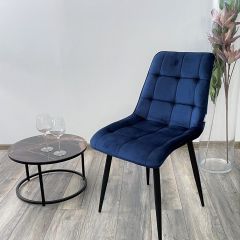Стул CHIC BLUVEL-86 NAVY BLUE / черный каркас М-City в Александровском - alexsandrovskoe.mebel24.online | фото 5