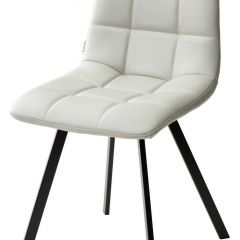 Стул CHILLI SQUARE HK017-03 светло-серый, PU/ черный каркас М-City в Александровском - alexsandrovskoe.mebel24.online | фото