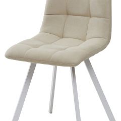 Стул CHILLI SQUARE UF860-01B бежевый, ткань/ белый каркас М-City в Александровском - alexsandrovskoe.mebel24.online | фото