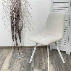 Стул ELVIS WZ2042-18 белая галька фактурный велюр / белый каркас М-City в Александровском - alexsandrovskoe.mebel24.online | фото