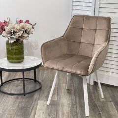 Стул MAVERICK 360 град. поворот. BLUVEL-40 BEIGE/ белый каркас, М-City в Александровском - alexsandrovskoe.mebel24.online | фото 2