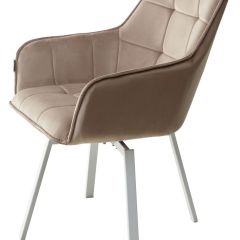 Стул MAVERICK 360 град. поворот. BLUVEL-40 BEIGE/ белый каркас, М-City в Александровском - alexsandrovskoe.mebel24.online | фото 8
