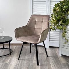 Стул MAVERICK 360 град. поворот. BLUVEL-40 BEIGE/ черный каркас, М-City в Александровском - alexsandrovskoe.mebel24.online | фото 5