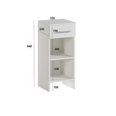 Тумба 320 (Белый/Белый) в Александровском - alexsandrovskoe.mebel24.online | фото 3