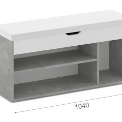 Тумба для обуви Аризона с нишей Ателье светлый/Белый (Вайт) в Александровском - alexsandrovskoe.mebel24.online | фото 2