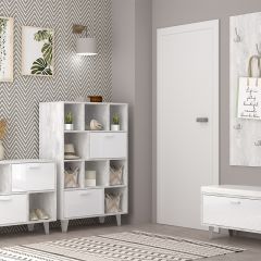 Вешалка с зеркалом Эго ВЗ-1 Бетон светлый в Александровском - alexsandrovskoe.mebel24.online | фото 3