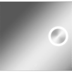 Зеркало Cosmo 100 alum (линза) с подсветкой Sansa (SCL1026Z) в Александровском - alexsandrovskoe.mebel24.online | фото 1