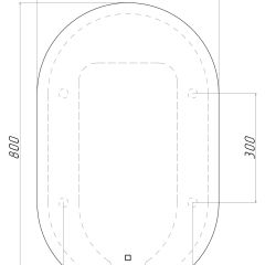 Зеркало Дакка 800х500 с подсветкой Sansa (GL7036Z) в Александровском - alexsandrovskoe.mebel24.online | фото 8