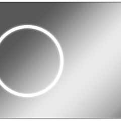 Зеркало Eclipse 100 black с подсветкой Sansa (SE1032Z) в Александровском - alexsandrovskoe.mebel24.online | фото 1