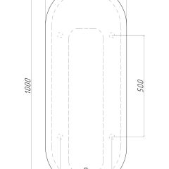 Зеркало Кито 1000х400 с подсветкой Домино (GL7047Z) в Александровском - alexsandrovskoe.mebel24.online | фото 2