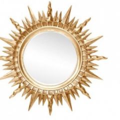 Зеркало круглое золото (1810(1) в Александровском - alexsandrovskoe.mebel24.online | фото 1
