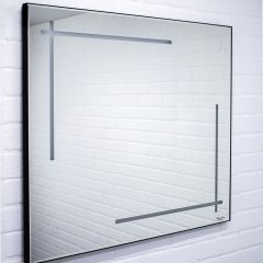 Зеркало Ray 90 black с подсветкой Sansa (SR1036Z) в Александровском - alexsandrovskoe.mebel24.online | фото 2
