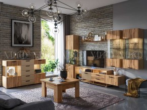 АЛТЕЯ Пенал Стекло (Дуб крафт) в Александровском - alexsandrovskoe.mebel24.online | фото 3