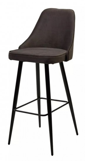 Барный стул NEPAL-BAR ГРАФИТ #14, велюр/ черный каркас (H=78cm) М-City в Александровском - alexsandrovskoe.mebel24.online | фото 1