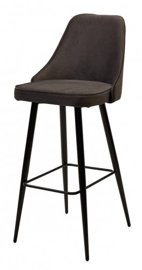 Барный стул NEPAL-BAR ГРАФИТ #14, велюр/ черный каркас (H=78cm) М-City в Александровском - alexsandrovskoe.mebel24.online | фото 4