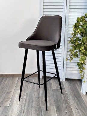 Барный стул NEPAL-BAR ГРАФИТ #14, велюр/ черный каркас (H=78cm) М-City в Александровском - alexsandrovskoe.mebel24.online | фото 6