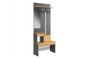 БАСКО Прихожая (графит) в Александровском - alexsandrovskoe.mebel24.online | фото