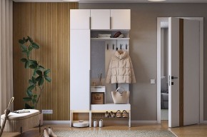 БАСКО Прихожая К4 (белое дерево) в Александровском - alexsandrovskoe.mebel24.online | фото