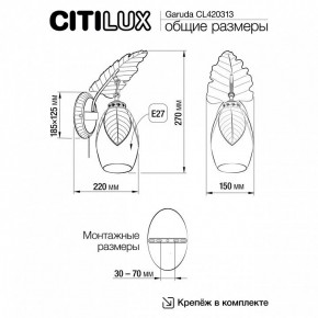 Бра Citilux Garuda CL420313 в Александровском - alexsandrovskoe.mebel24.online | фото 5