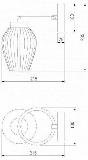 Бра Eurosvet Alva 30184/1 латунь в Александровском - alexsandrovskoe.mebel24.online | фото 3