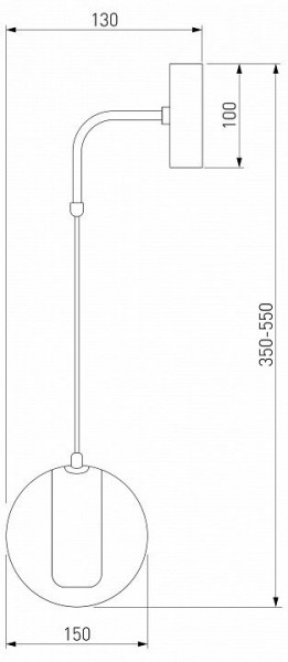 Бра Eurosvet Cobble 50258 LED дымчатый в Александровском - alexsandrovskoe.mebel24.online | фото 2