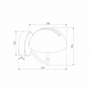 Бра Eurosvet Emisfero 50083/1 LED золото в Александровском - alexsandrovskoe.mebel24.online | фото 3