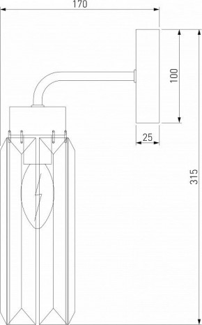 Бра Eurosvet Gilian 60163/1 латунь в Александровском - alexsandrovskoe.mebel24.online | фото 3