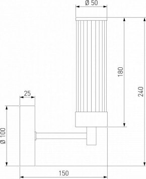 Бра Eurosvet Oriens 60166/1 латунь в Александровском - alexsandrovskoe.mebel24.online | фото 2