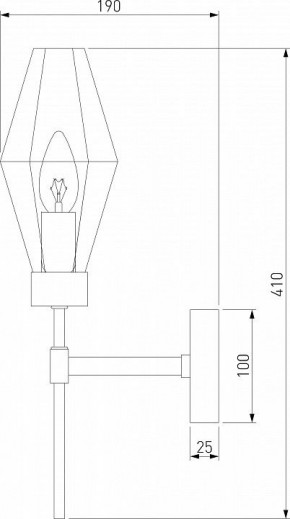 Бра Eurosvet Prism 60143/1 хром в Александровском - alexsandrovskoe.mebel24.online | фото 2