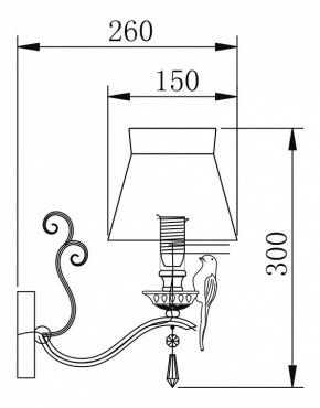 Бра Maytoni Bird ARM013-01-W в Александровском - alexsandrovskoe.mebel24.online | фото 2