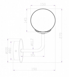 Бра Maytoni Erich MOD221-WL-01-N в Александровском - alexsandrovskoe.mebel24.online | фото 3