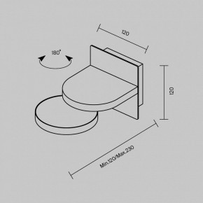 Бра Maytoni Flap MOD354WL-L12B3K в Александровском - alexsandrovskoe.mebel24.online | фото 5