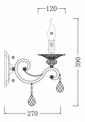 Бра Maytoni Grace ARM247-01-G в Александровском - alexsandrovskoe.mebel24.online | фото 5