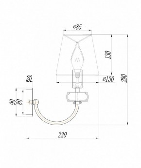 Бра Maytoni Roma ARM006WL-01G в Александровском - alexsandrovskoe.mebel24.online | фото 3