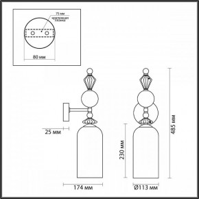 Бра Odeon Light Bizet 4855/1WA в Александровском - alexsandrovskoe.mebel24.online | фото 4