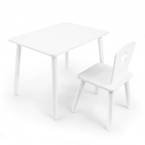 Детский комплект стол и стул «Звезда» Rolti Baby (белый/белый, массив березы/мдф) в Александровском - alexsandrovskoe.mebel24.online | фото