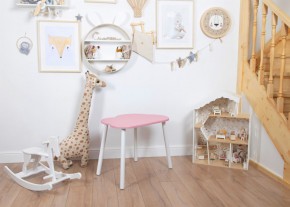 Детский стол Rolti Baby «Облачко»  (розовый/белый, массив березы/мдф) в Александровском - alexsandrovskoe.mebel24.online | фото