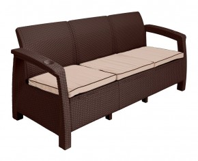 Диван Yalta Premium Sofa 3 Set (Ялта) шоколадный (+подушки под спину) в Александровском - alexsandrovskoe.mebel24.online | фото 2