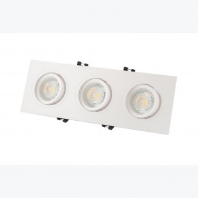 DK3023-WH Встраиваемый светильник, IP 20, 10 Вт, GU5.3, LED, белый, пластик в Александровском - alexsandrovskoe.mebel24.online | фото 3