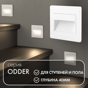 DK3050-WH Светильник встраиваемый в стену, IP 20, LED 3000, 1 Вт, белый, пластик в Александровском - alexsandrovskoe.mebel24.online | фото 5