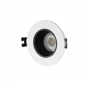 DK3061-WH+BK Встраиваемый светильник, IP 20, 10 Вт, GU5.3, LED, белый/черный, пластик в Александровском - alexsandrovskoe.mebel24.online | фото 1